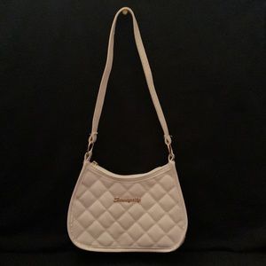 LWhite quilted shoulder bag handbag NWOT